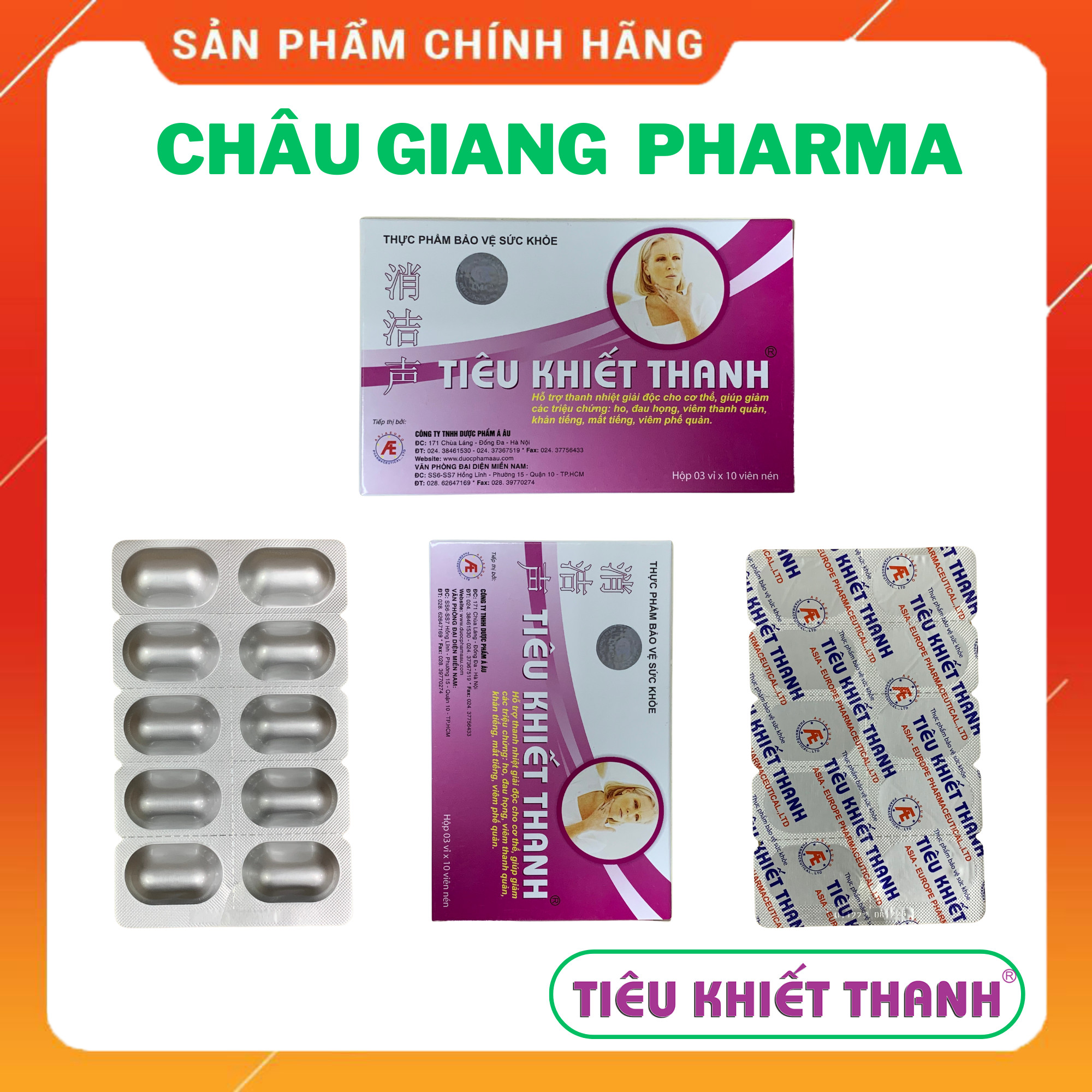 Tiêu Khiết Thanh - Giúp giọng nói trong sáng hơn (Mua 06 hộp tặng 01 hộp)